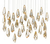 Currey and Company Glace 30-Light Multi-Drop Pendant 9000-0707
