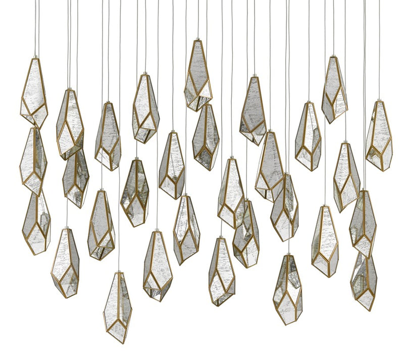 Currey and Company Glace 30-Light Multi-Drop Pendant 9000-0707