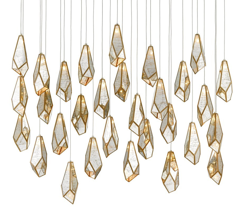 Currey and Company Glace 30-Light Multi-Drop Pendant 9000-0707