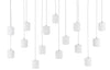 Currey and Company Dove Rectangular 15-Light Multi-Drop Pendant 9000-0713