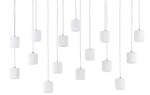 Currey and Company Dove Rectangular 15-Light Multi-Drop Pendant 9000-0713