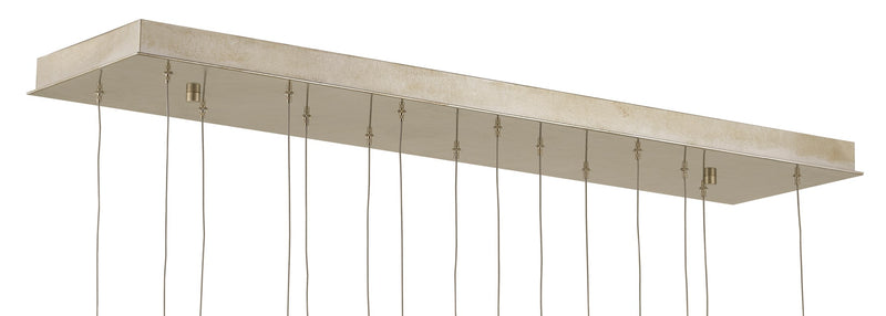 Currey and Company Dove Rectangular 15-Light Multi-Drop Pendant 9000-0713