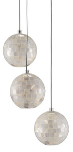 Currey and Company Finhorn 3-Light Multi-Drop Pendant 9000-0717