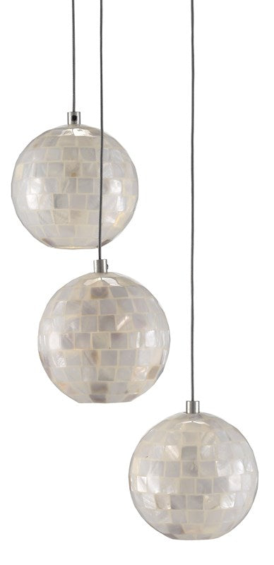 Currey and Company Finhorn 3-Light Multi-Drop Pendant 9000-0717