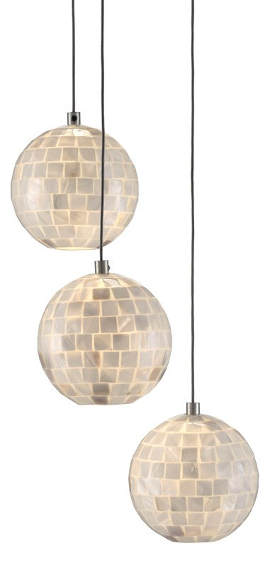 Currey and Company Finhorn 3-Light Multi-Drop Pendant 9000-0717