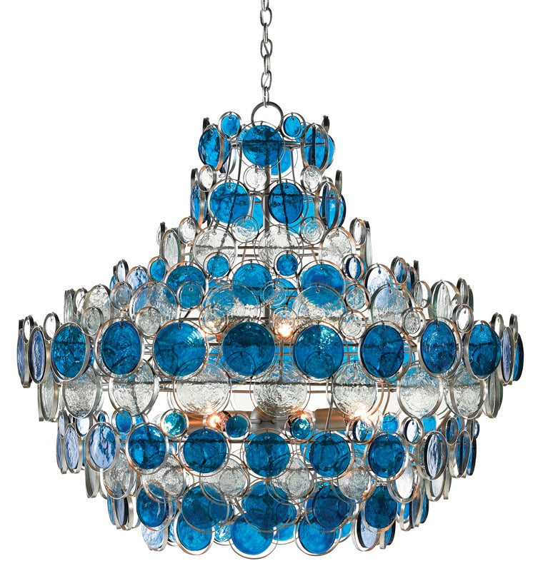 Currey and Company Galahad Blue Chandelier 9000-0723