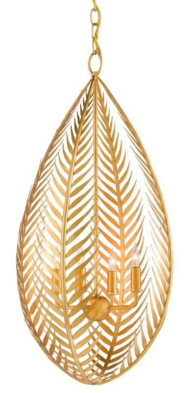 Currey and Company Queenbee Palm Chandelier 9000-0783