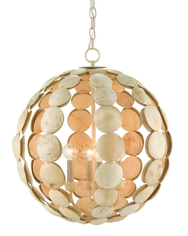 Currey and Company Tartufo Coco Shell Chandelier 9000-0806