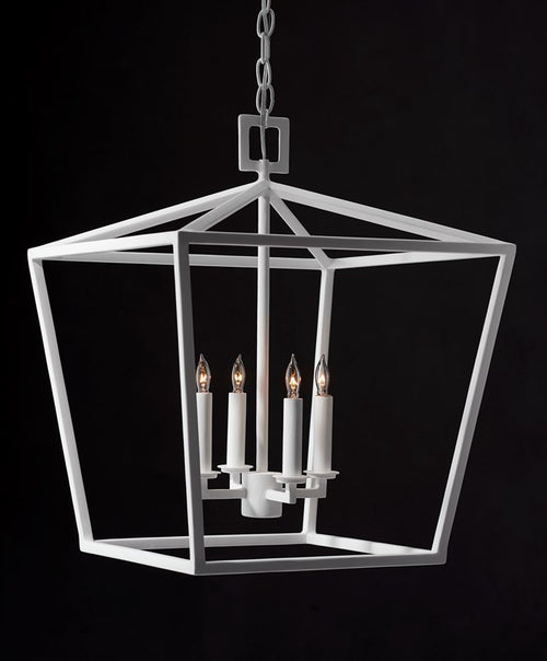 Currey and Company Denison Medium White Lantern 9000-0824