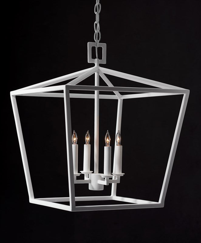 Currey and Company Denison Medium White Lantern 9000-0824