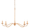 Currey and Company Saxon Rattan Small Chandelier 9000-0848