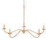 Currey and Company Saxon Rattan Small Chandelier 9000-0848