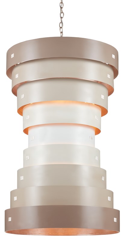 Currey and Company Graduation Taupe Large Chandelier 9000-0850