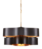 Currey and Company Grand Lotus Black Oval Chandelier 9000-0853
