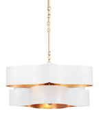 Currey and Company Grand Lotus White Oval Chandelier 9000-0854