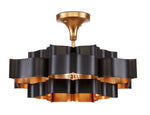 Currey and Company Grand Lotus Black Small Chandelier 9000-0855