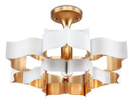 Currey and Company Grand Lotus White Small Chandelier 9000-0856
