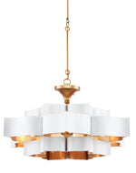 Currey and Company Grand Lotus White Chandelier 9000-0857