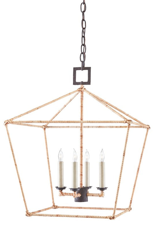 Currey and Company Denison Rattan Medium Lantern 9000-0872