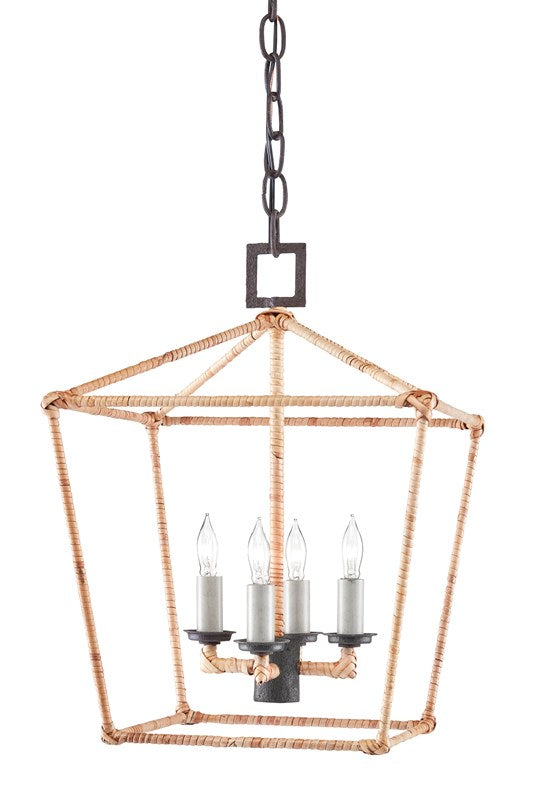 Currey and Company Denison Rattan Small Lantern 9000-0873