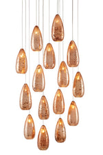Currey and Company Rame 7-Light Multi-Drop Pendant 9000-0904
