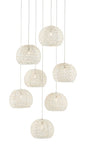 Currey and Company Piero 7-Light Multi-Drop Pendant 9000-0911