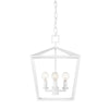 Currey and Company Denison White Small Chandelier 9000-0978