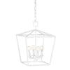 Currey and Company Denison White Small Chandelier 9000-0978