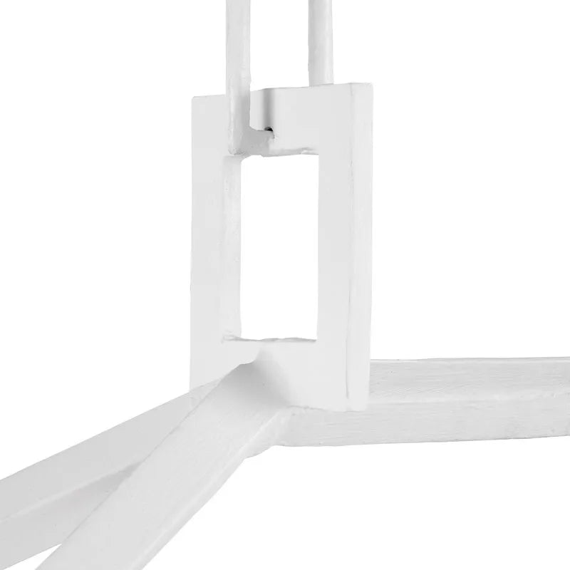 Currey and Company Denison White Rectangular Chandelier 9000-0979