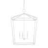 Currey and Company Denison White Large Chandelier 9000-0980