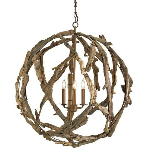 Currey and Company Driftwood Orb Chandelier 9078 - LOVECUP