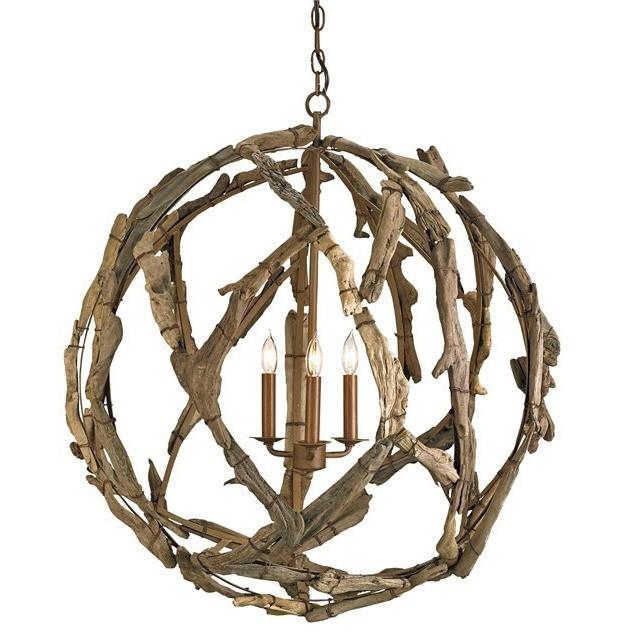 Currey and Company Driftwood Orb Chandelier 9078 - LOVECUP