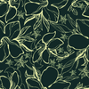 Black and Yellow Floral Wallpaper