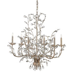 Currey and Company Crystal Bud Chandelier, Medium Silver 9973 - LOVECUP