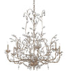 Currey and Company Crystal Bud Chandelier, Large Silver 9975