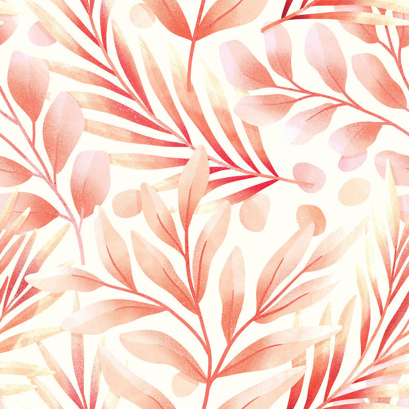 Voguish Red Leaves Wallpaper Tasteful