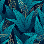 Turquoise Leaves Wallpaper