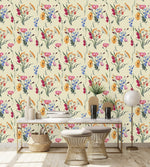 Yellow Wallpaper with Field's Flowers