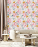 Stylish Brightly Leaves Wallpaper Fashionable