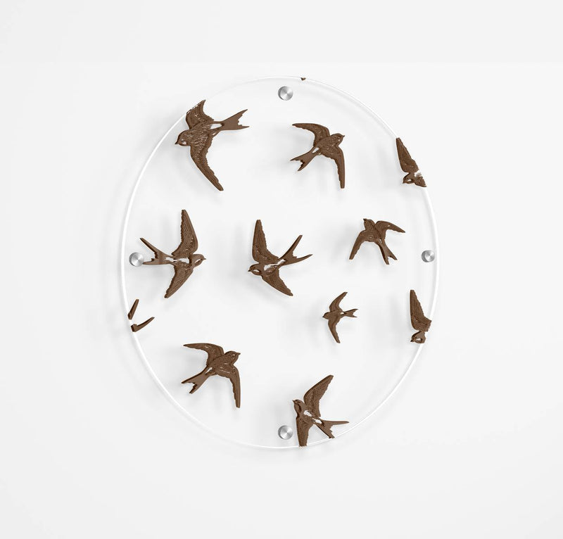 Swallows Printed Transparent Acrylic Circle