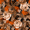 Modish Orange Floral Wallpaper Vogue