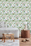 Voguish Hand Drawn Flowers Wallpaper Smart High-Quality