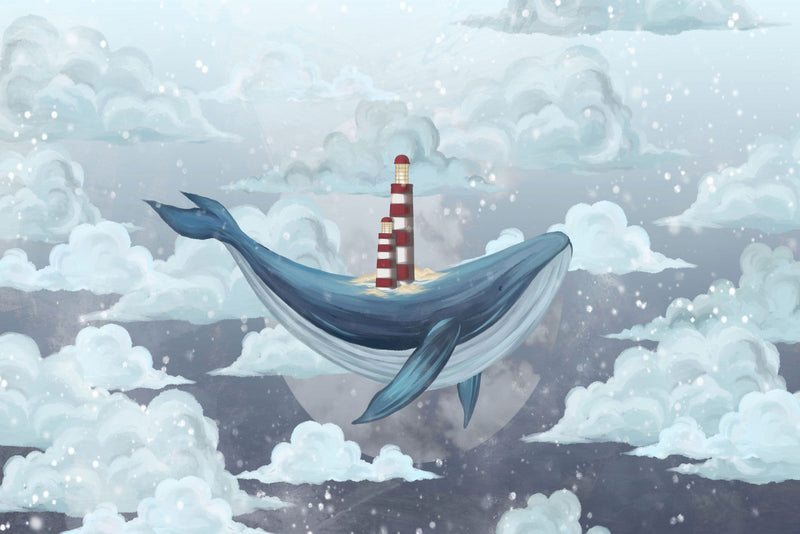 Whale between Clouds Wallpaper