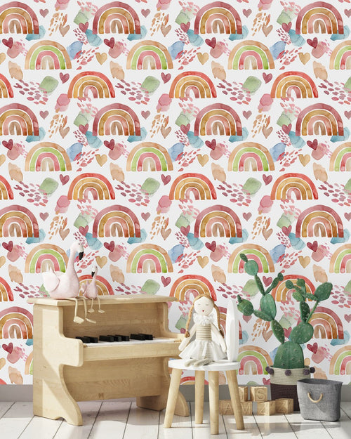 Watercolor Rainbows Wallpaper