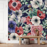 Modish Multicolored Poppies Wallpaper Tasteful