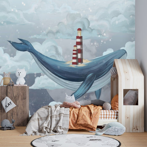 Whale between Clouds Wallpaper