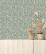Light Green Wildflowers Wallpaper