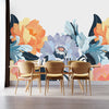 Modish Colorful Flowers Contemporary Wallpaper