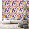 Fashionable Purple Leaves Wallpaper Chic