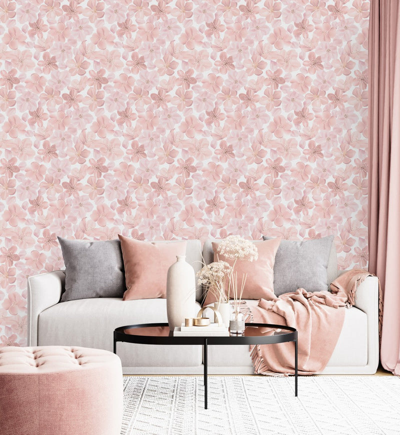 Elegant Pink Flowers Wallpaper Smart